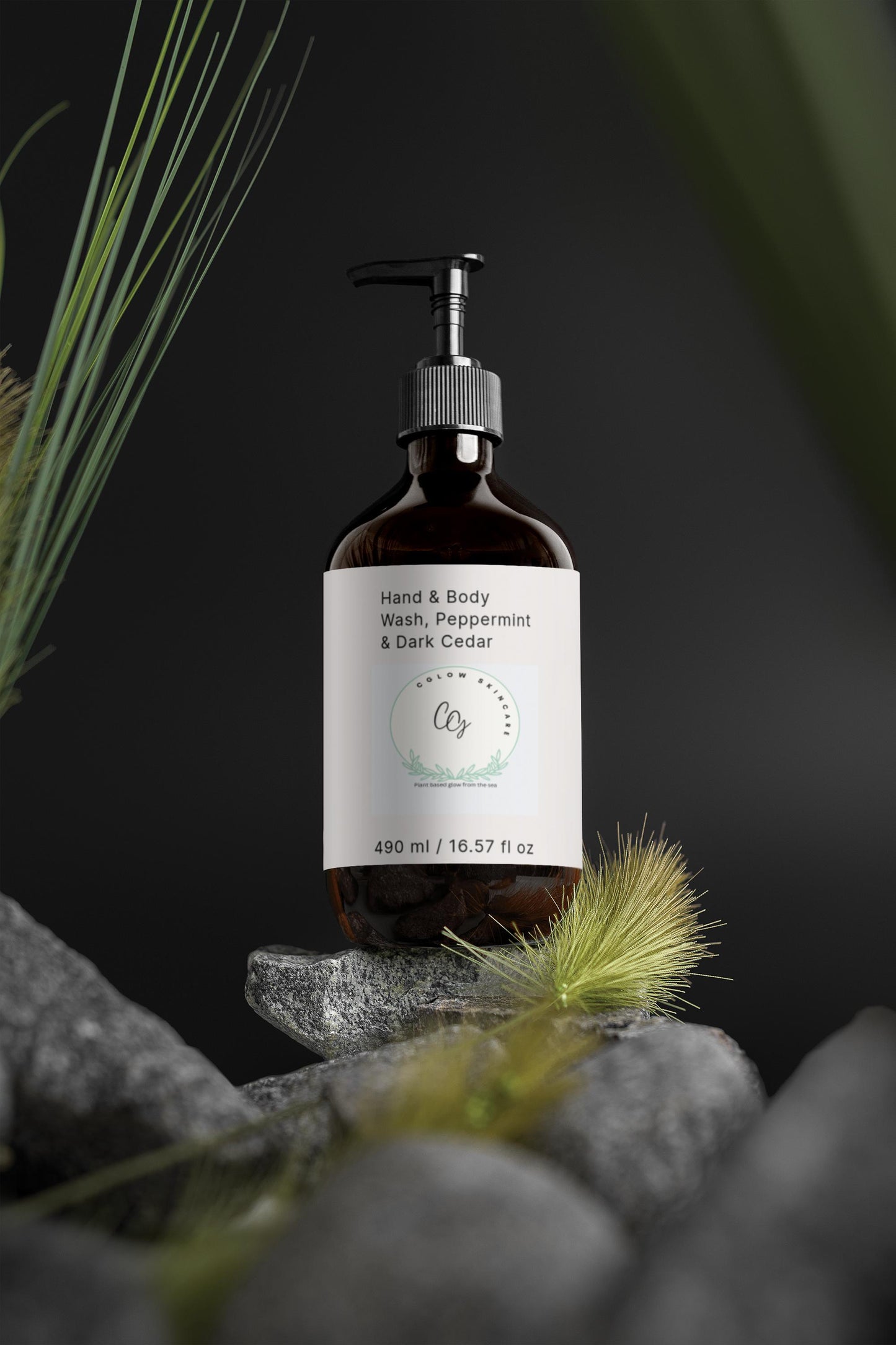 Hand & Body Wash, Peppermint & Dark Cedar  490 ml / 16.57 fl oz