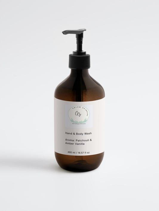 Hand & Body Wash, Patchouli & Amber Vanilla  16.57 fl oz