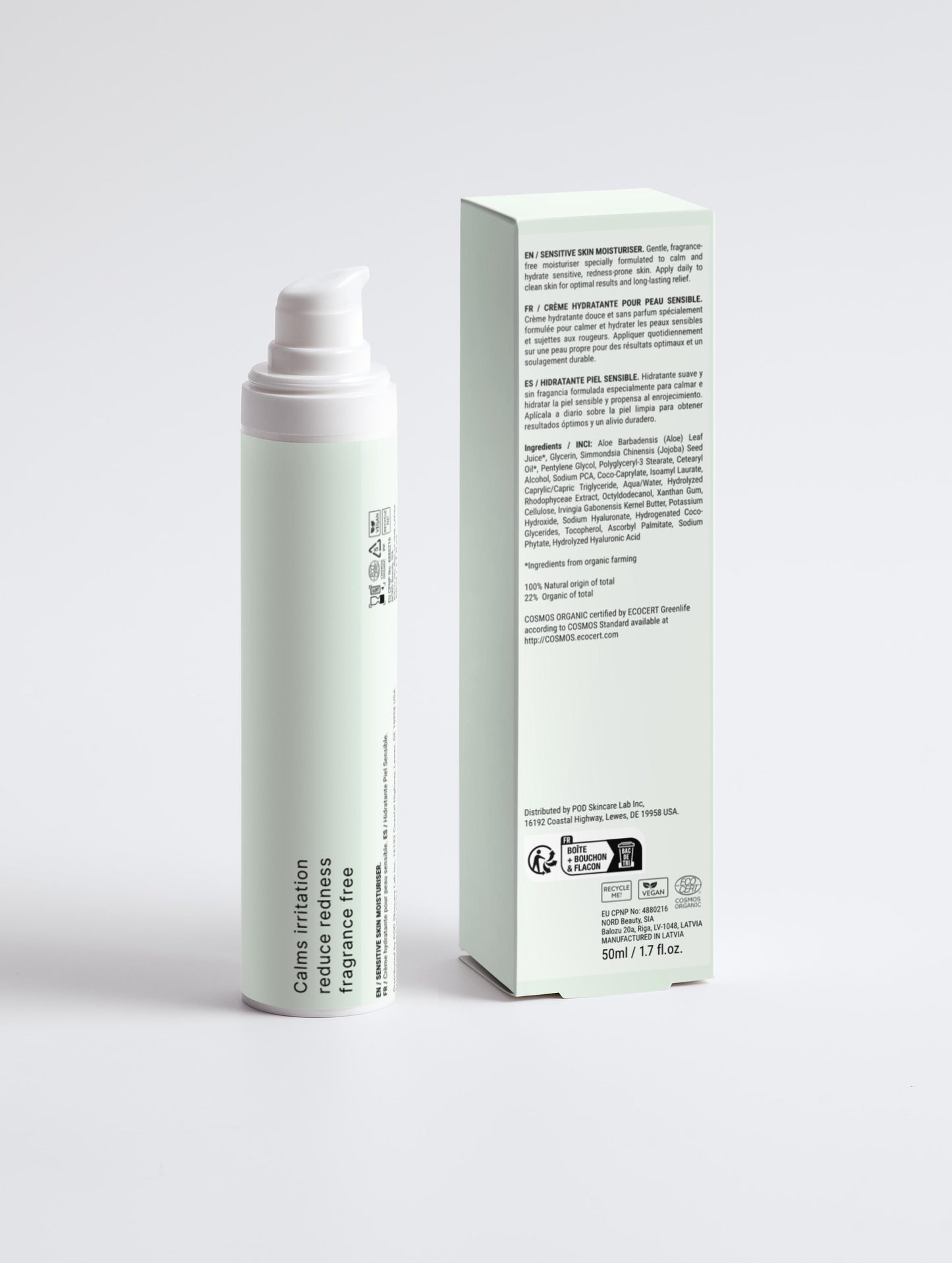 Sensitive Skin Moisturiser, Fragrance Free  1.69 fl oz