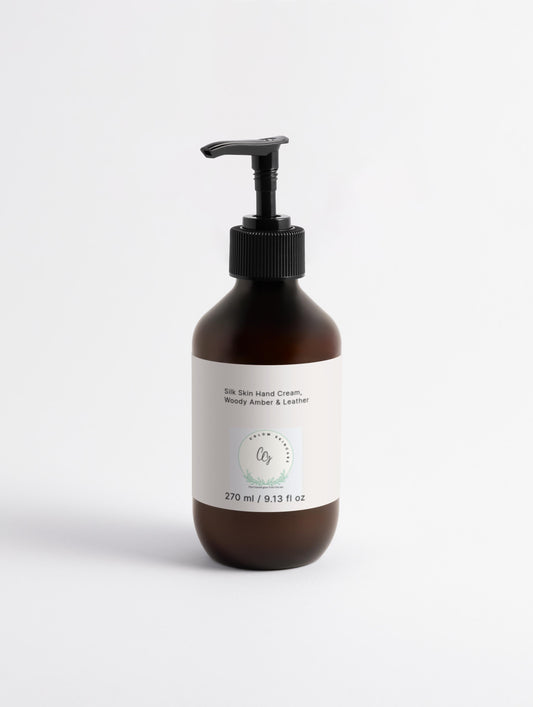 Silk Skin Hand Cream, Woody Amber & Leather 270 ml / 9.13 fl oz